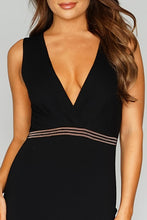 Load image into Gallery viewer, SLEEVELESS BODYCON DRESS WITH BEADED WAIST TRIM