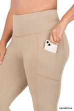 Load image into Gallery viewer, PLUS BETTER COTTON WIDE WAISTBAND POCKET LEGGINGS