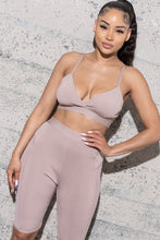 Load image into Gallery viewer, HEAVY KNIT BRA TOP WITH SIDE MESH PANTS SETS