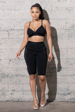 Load image into Gallery viewer, HEAVY KNIT BRA TOP WITH SIDE MESH PANTS SETS