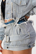 Load image into Gallery viewer, DISTRESS DENIM JACKET