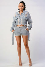 Load image into Gallery viewer, DISTRESS DENIM JACKET