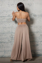 Load image into Gallery viewer, CROPPED BUSTIER AND WIDE  PLEATED PANTS SET
