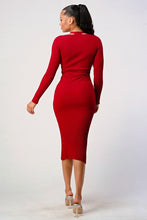 Load image into Gallery viewer, KNIT SWEATER DRESS