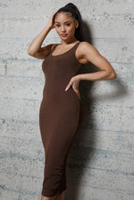 Load image into Gallery viewer, RIB TANK LINED BODYCON MIDI DRESS