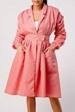 Load image into Gallery viewer, Casual pink long sleeve short coat