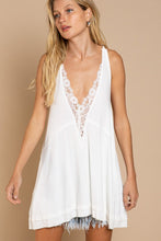 Load image into Gallery viewer, Sleeveless Deep V neck Dress with Lace on Front