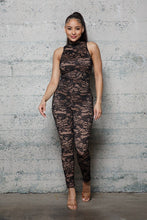 Load image into Gallery viewer, MOCK NECK LACE JUMPSUIT