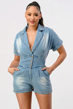 Load image into Gallery viewer, Classic but true denim casual romper