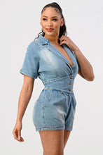 Load image into Gallery viewer, Classic but true denim casual romper