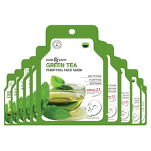 Load image into Gallery viewer, 10 Pack Green Tea Age Eraser Face Mask Pack Sheet