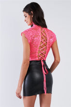 Load image into Gallery viewer, Lace Collared Short Sleeve Bodysuit