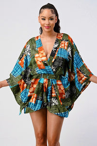 Ready for vacation tropical print two pcs set