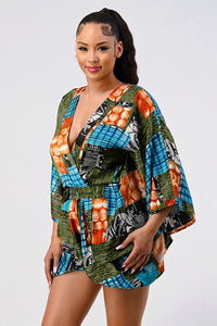 Ready for vacation tropical print two pcs set