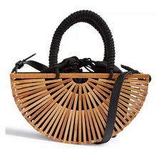 Load image into Gallery viewer, Vintage Bamboo Woven Handbag