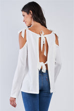Load image into Gallery viewer, Off The Shoulder Back Self Tie Top