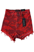 Load image into Gallery viewer, Camo Denim Short Red