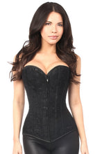 Load image into Gallery viewer, Black Lace Overbust Corset