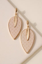 Load image into Gallery viewer, Leaf Shaped Wood Dangling Earrings