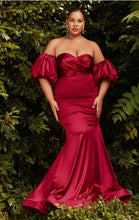 Load image into Gallery viewer, Off Shoulder Sweetheart Satin Gown