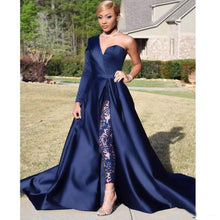 Load image into Gallery viewer, Navy Evening Jumpsuit with Train