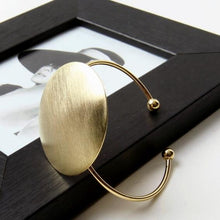 Load image into Gallery viewer, Open Brushed Big Round Cuff Bangle