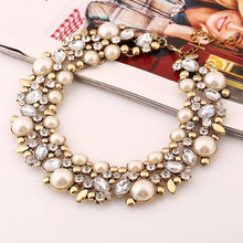 Load image into Gallery viewer, Crystal Big Pearl Necklace
