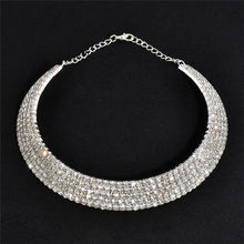 Load image into Gallery viewer, Rhinestone Choker Necklace