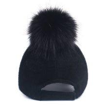 Load image into Gallery viewer, Faux Fur Pompom Ball Cap