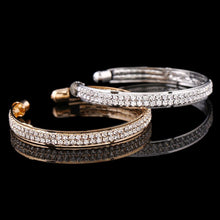Load image into Gallery viewer, Gold Crystal Rhinestone Bangle