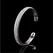Load image into Gallery viewer, Gold Crystal Rhinestone Bangle