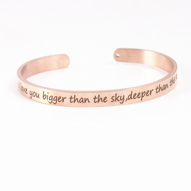 Engraved Inspirational Quote Bracelets
