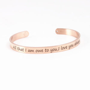 Engraved Inspirational Quote Bracelets