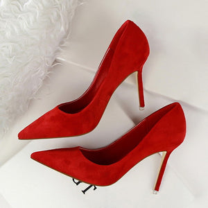 Faux Suede High Heels Shoes