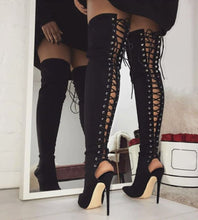 Load image into Gallery viewer, Faux Suede Thigh High Boots