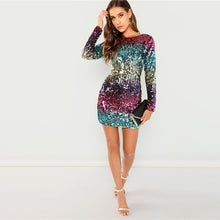 Load image into Gallery viewer, Sequin Round Neck Dress